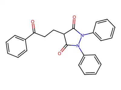 4-(3-Oxo-3-phenylpropyl)-1,2-diphenyl-3,5-pyrazolidinedione structure