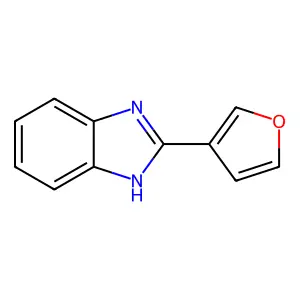 2-(furan-3-yl)-1H-1,3-benzodiazole structure