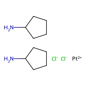 Platinum(2+) chloride--cyclopentanamine (1/2/2) structure