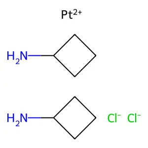 铂(II)氯化物-环丁胺(1/2/2) structure