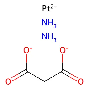 cis-Diamminemalonatoplatinum(II) structure