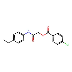 [2-(4-Ethylanilino)-2-oxoethyl] 4-chlorobenzoate structure