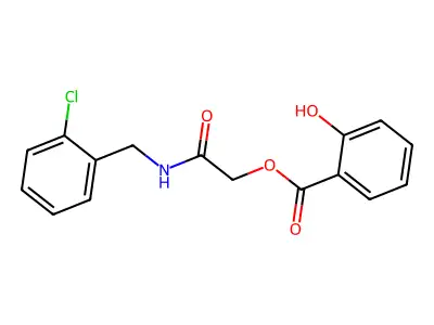 [2-[(2-Chlorophenyl)methylamino]-2-oxoethyl] 2-hydroxybenzoate structure
