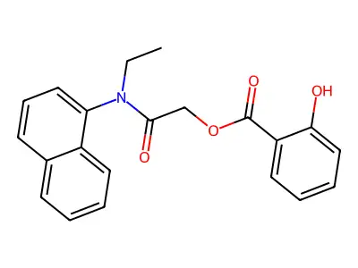 [2-[Ethyl(naphthalen-1-yl)amino]-2-oxoethyl] 2-hydroxybenzoate structure