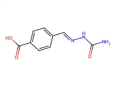 4-{(Carbamoylamino)iminomethyl}benzoic acid structure