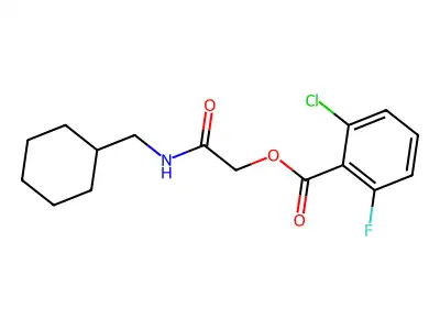 [2-(Cyclohexylmethylamino)-2-oxoethyl] 2-chloro-6-fluorobenzoate structure