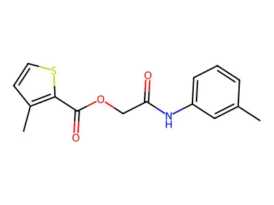 [(3-Methylphenyl)carbamoyl]methyl 3-methylthiophene-2-carboxylate structure