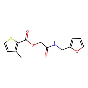 2-((Furan-2-ylmethyl)amino)-2-oxoethyl 3-methylthiophene-2-carboxylate structure
