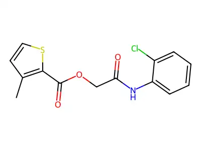 2-((2-Chlorophenyl)amino)-2-oxoethyl 3-methylthiophene-2-carboxylate structure