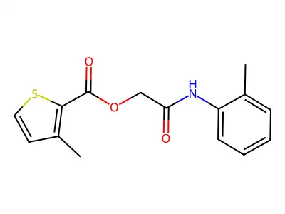 [2-(2-Methylanilino)-2-oxoethyl] 3-methylthiophene-2-carboxylate structure
