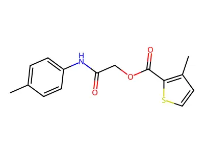 [(4-Methylphenyl)carbamoyl]methyl 3-methylthiophene-2-carboxylate structure