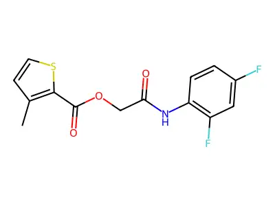 2-((2,4-Difluorophenyl)amino)-2-oxoethyl 3-methylthiophene-2-carboxylate structure
