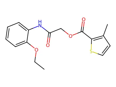 [2-(2-Ethoxyanilino)-2-oxoethyl] 3-methylthiophene-2-carboxylate structure
