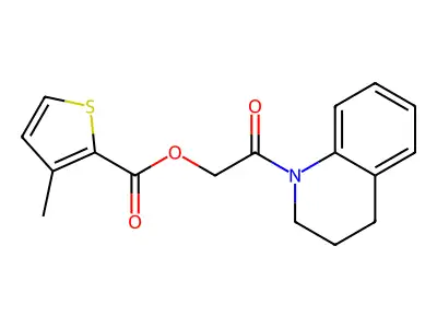 2-(3,4-dihydroquinolin-1(2H)-yl)-2-oxoethyl 3-methylthiophene-2-carboxylate structure