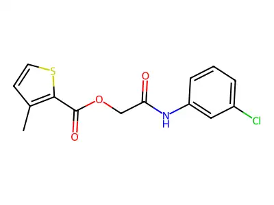 [(3-Chlorophenyl)carbamoyl]methyl 3-methylthiophene-2-carboxylate structure