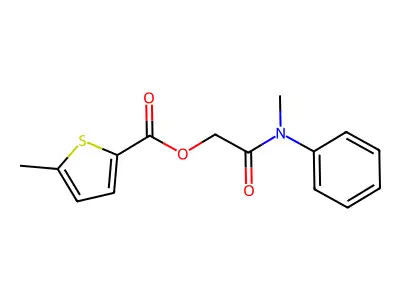 [Methyl(phenyl)carbamoyl]methyl 5-methylthiophene-2-carboxylate structure