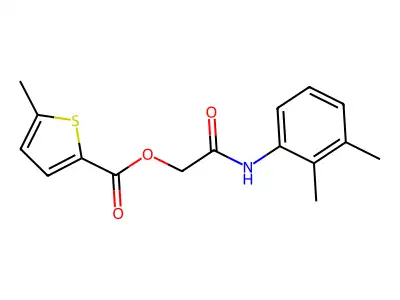 [2-(2,3-Dimethylanilino)-2-oxoethyl] 5-methylthiophene-2-carboxylate structure