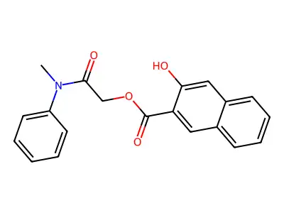 [2-(N-methylanilino)-2-oxoethyl] 3-hydroxynaphthalene-2-carboxylate structure