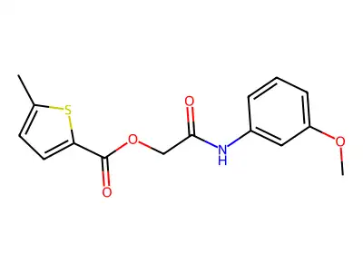 [(3-Methoxyphenyl)carbamoyl]methyl 5-methylthiophene-2-carboxylate structure