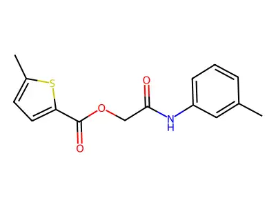 [2-(3-Methylanilino)-2-oxoethyl] 5-methylthiophene-2-carboxylate structure