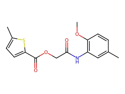 [(2-Methoxy-5-methylphenyl)carbamoyl]methyl 5-methylthiophene-2-carboxylate structure