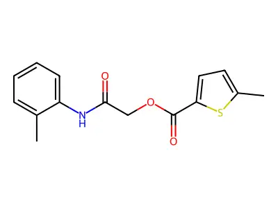 [(2-Methylphenyl)carbamoyl]methyl 5-methylthiophene-2-carboxylate structure
