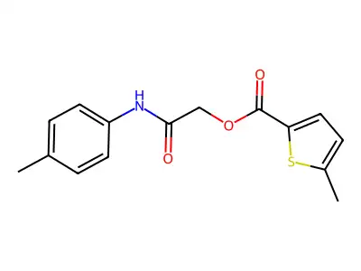 [(4-Methylphenyl)carbamoyl]methyl 5-methylthiophene-2-carboxylate structure
