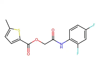 [2-(2,4-Difluoroanilino)-2-oxoethyl] 5-methylthiophene-2-carboxylate structure