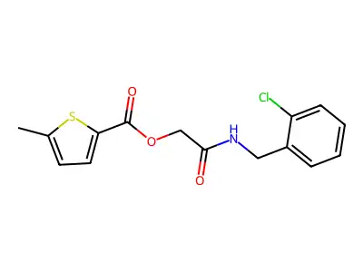 {[(2-Chlorophenyl)methyl]carbamoyl}methyl 5-methylthiophene-2-carboxylate structure