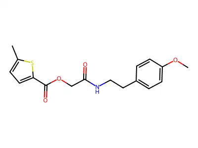 [2-[2-(4-Methoxyphenyl)ethylamino]-2-oxoethyl] 5-methylthiophene-2-carboxylate structure