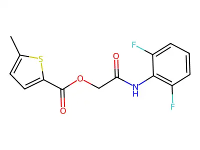[2-(2,6-Difluoroanilino)-2-oxoethyl] 5-methylthiophene-2-carboxylate structure