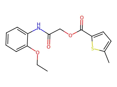 [(2-Ethoxyphenyl)carbamoyl]methyl 5-methylthiophene-2-carboxylate structure