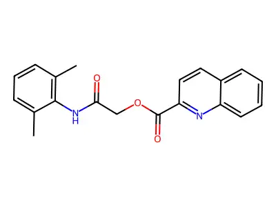 [2-(2,6-Dimethylanilino)-2-oxoethyl] quinoline-2-carboxylate structure