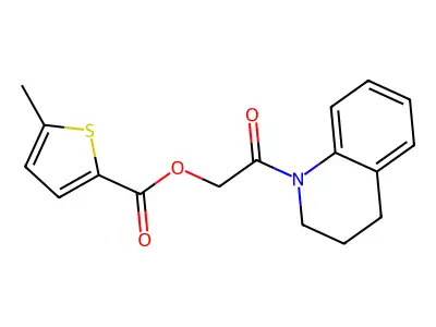 2-(3,4-Dihydro-1(2H)-quinolinyl)-2-oxoethyl 5-methyl-2-thiophenecarboxylate structure