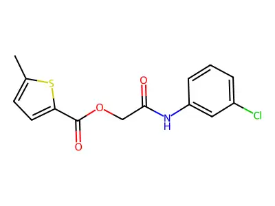 [2-(3-Chloroanilino)-2-oxoethyl] 5-methylthiophene-2-carboxylate structure