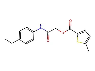 [2-(4-Ethylanilino)-2-oxoethyl] 5-methylthiophene-2-carboxylate structure