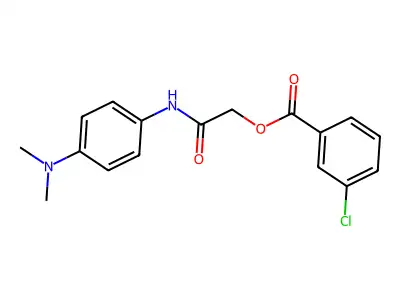 {[4-(Dimethylamino)phenyl]carbamoyl}methyl 3-chlorobenzoate structure