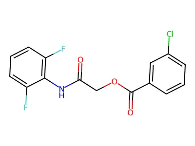 2-((2,6-Difluorophenyl)amino)-2-oxoethyl 3-chlorobenzoate structure