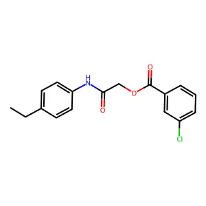 [2-(4-Ethylanilino)-2-oxoethyl] 3-chlorobenzoate structure