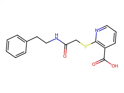 2-[[2-Oxo-2-(phenethylamino)ethyl]thio]nicotinic Acid structure