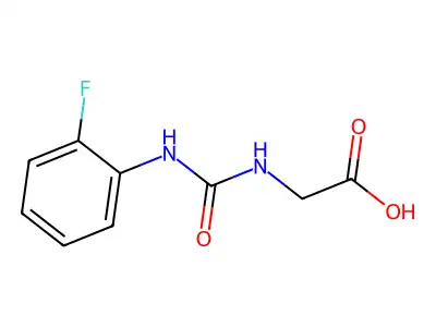 2-{[(2-Fluorophenyl)carbamoyl]amino}acetic acid structure