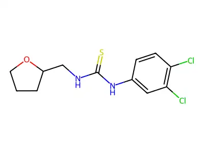 N-(3,4-dichlorophenyl)-N'-(tetrahydro-2-furanylmethyl)thiourea structure