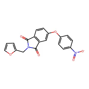 2-(Furan-2-ylmethyl)-5-(4-nitrophenoxy)isoindole-1,3-dione structure