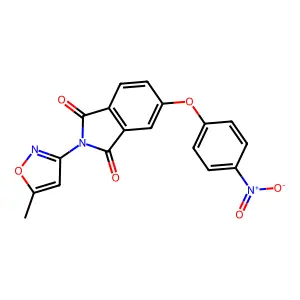 2-(5-Methyl-1,2-oxazol-3-yl)-5-(4-nitrophenoxy)isoindole-1,3-dione structure
