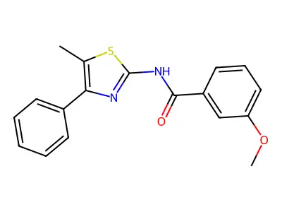 3-methoxy-N-(5-methyl-4-phenyl-1,3-thiazol-2-yl)benzamide structure