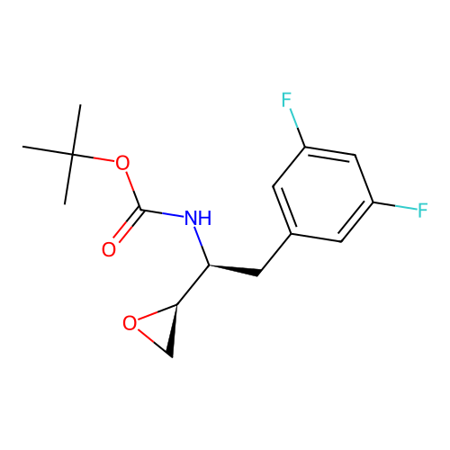 tert-Butyl ((S)-2-(3,5-difluorophenyl)-1-((S)-oxiran-2-yl)ethyl)carbamate structure