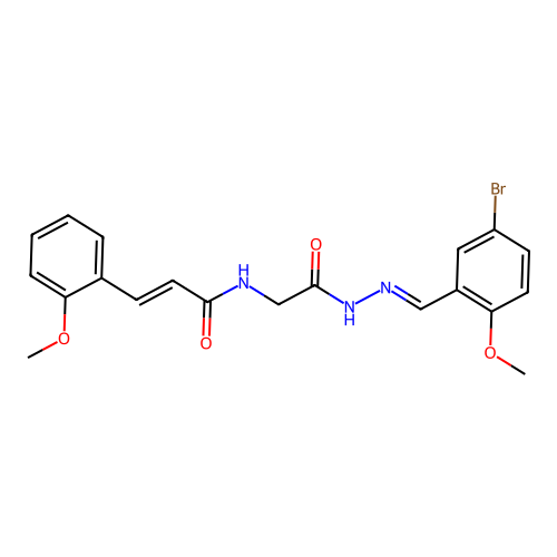 (2E)-N-({N'-[(E)-(5-BROMO-2-METHOXYPHENYL)METHYLIDENE]HYDRAZINECARBONYL}METHYL)-3-(2-METHOXYPHENYL)PROP-2-ENAMIDE structure