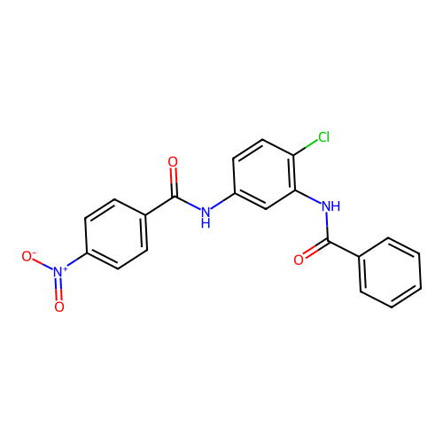 N-(3-benzamido-4-chlorophenyl)-4-nitrobenzamide structure