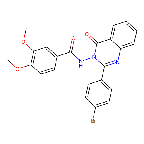 N-[2-(4-bromophenyl)-4-oxoquinazolin-3(4H)-yl]-3,4-dimethoxybenzamide structure