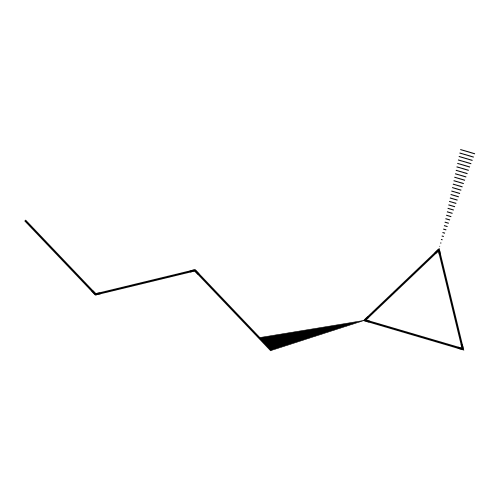 trans-1-Butyl-2-methylcyclopropane structure
